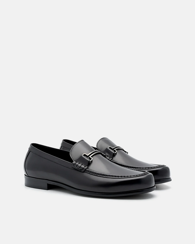 Dale Leather Horsebit Loafers - Black