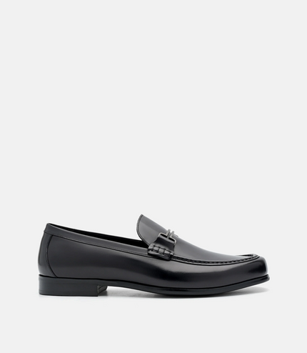 Dale Leather Horsebit Loafers - Black