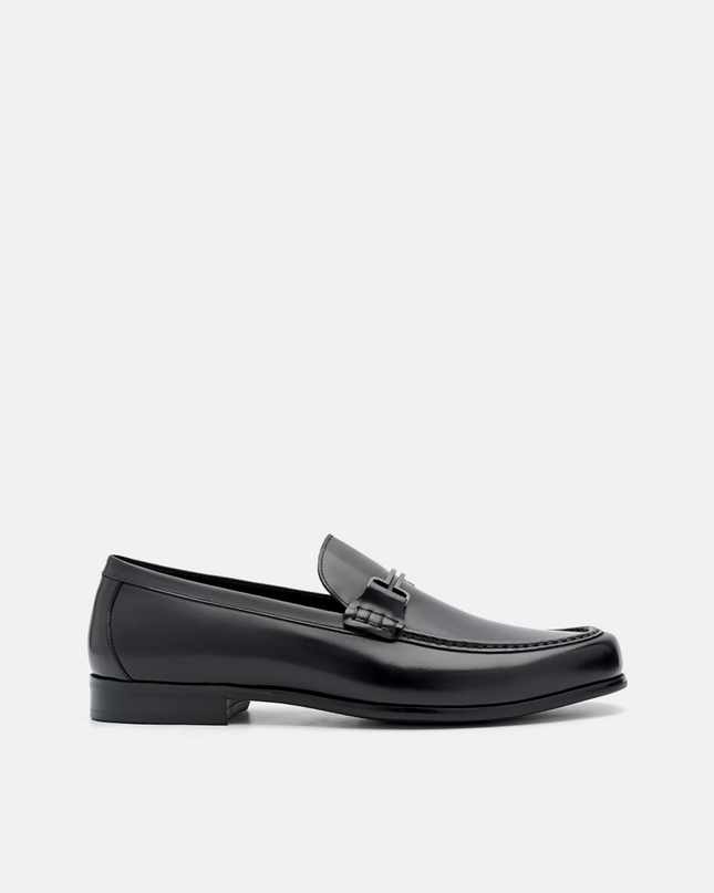 Dale Leather Horsebit Loafers - Black