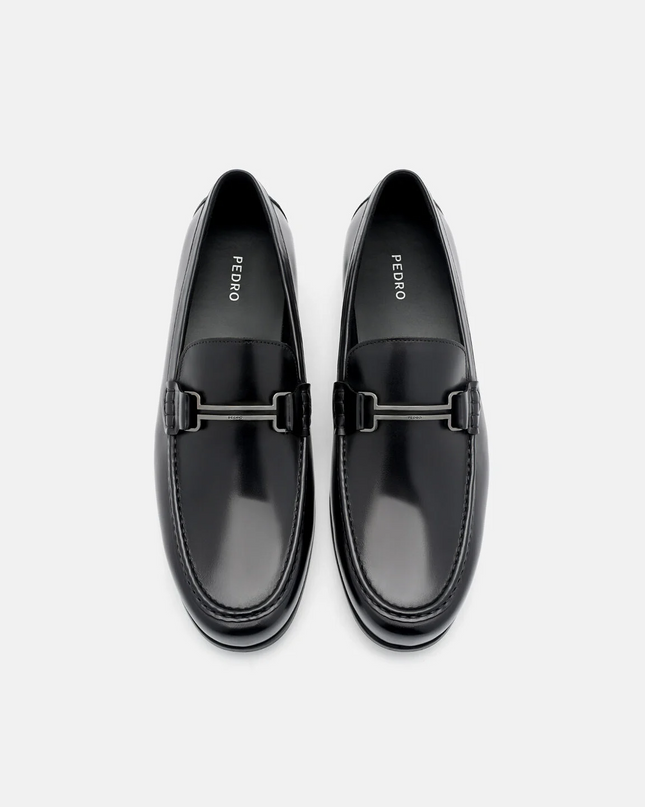 Dale Leather Horsebit Loafers - Black