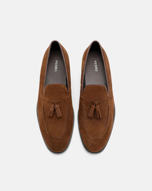 Leather Tassel Loafers - Brown