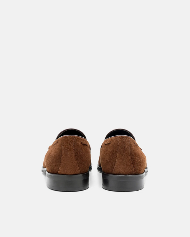 Leather Tassel Loafers - Brown