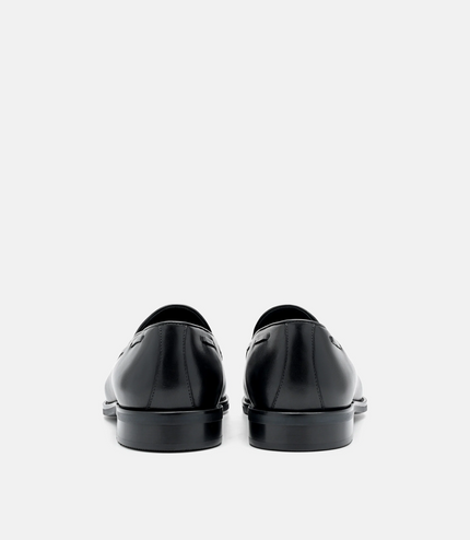 Leather Tassel Loafers - Black