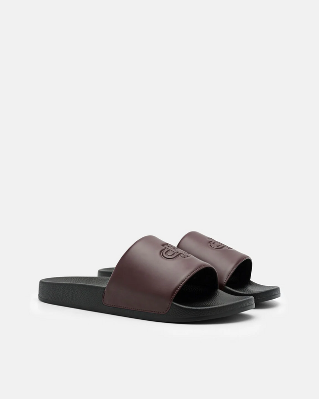 Slide Sandals - Mahogany