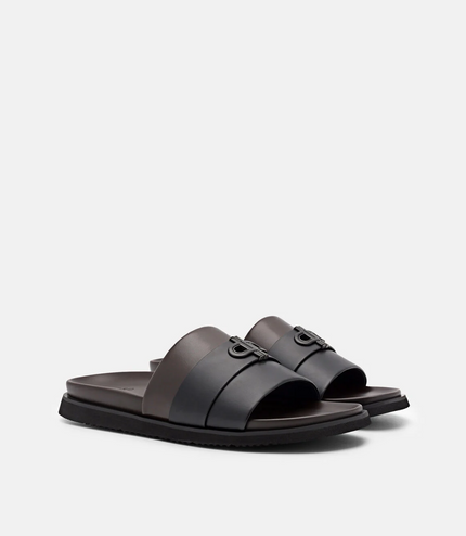 PEDRO Icon Slide Sandals - Dark Brown
