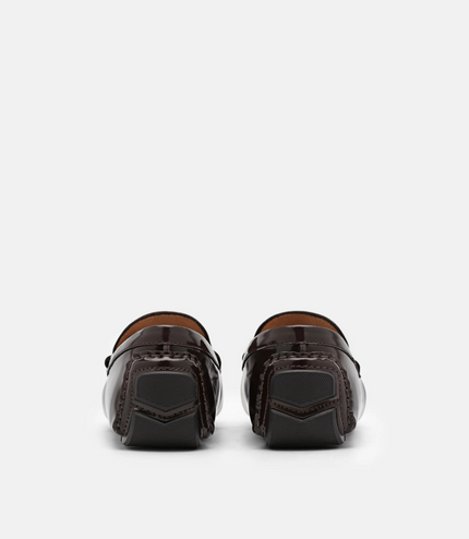 Leather Horsebit Driving Shoes - Mahogany