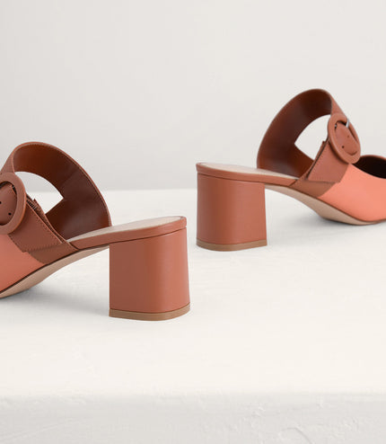 Buckled Leather Mules