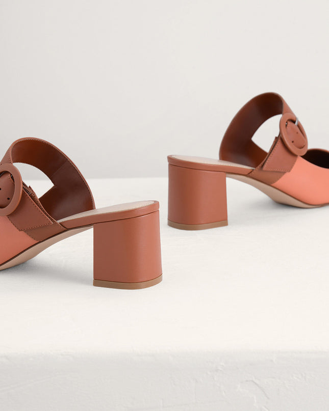 Buckled Leather Mules