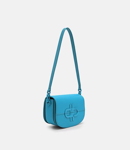 PEDRO Icon Leather Shoulder Bag - Cyan