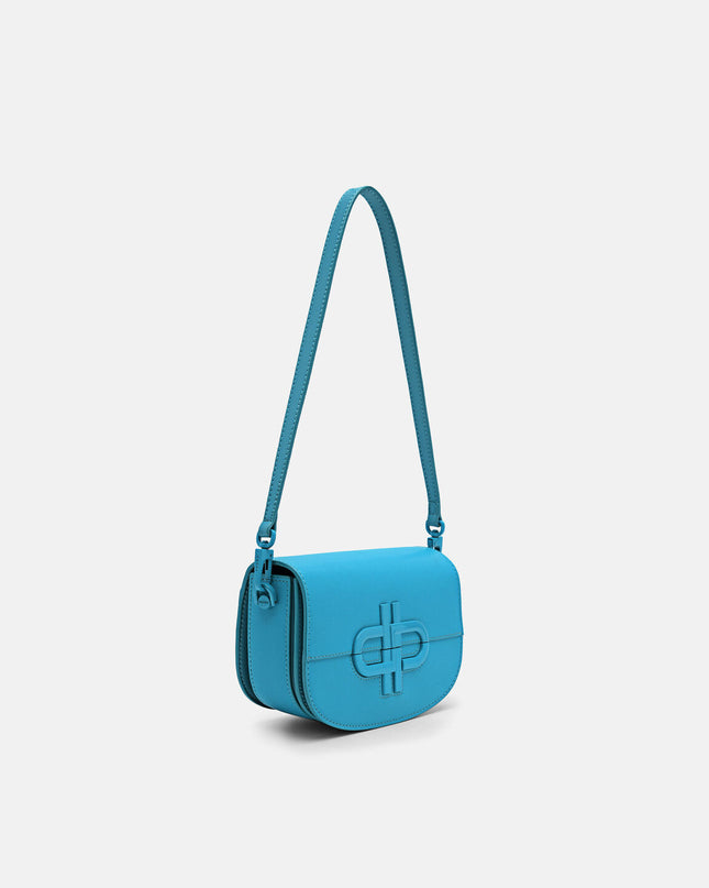 PEDRO Icon Leather Shoulder Bag - Cyan
