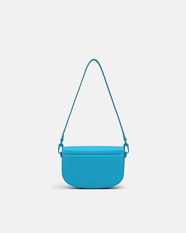 PEDRO Icon Leather Shoulder Bag - Cyan