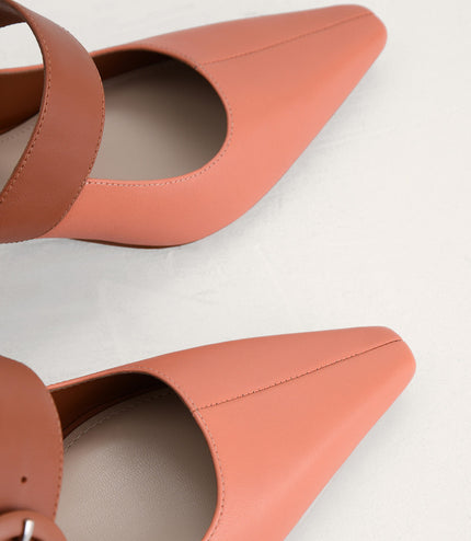 Buckled Leather Mules