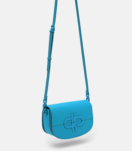 PEDRO Icon Leather Shoulder Bag - Cyan