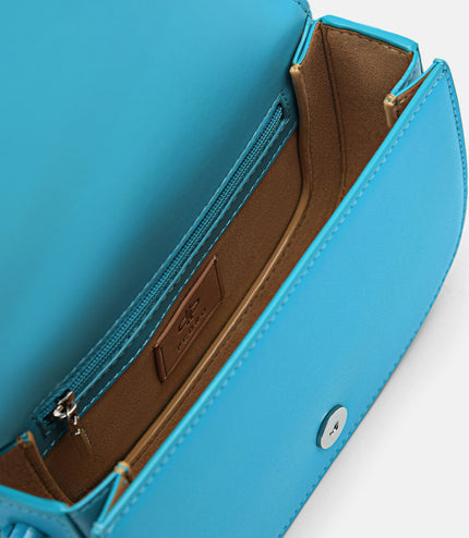 PEDRO Icon Leather Shoulder Bag - Cyan