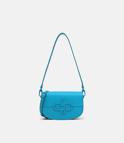 PEDRO Icon Leather Shoulder Bag - Cyan