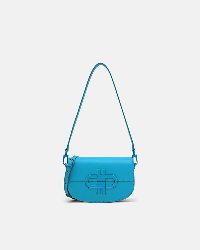 PEDRO Icon Leather Shoulder Bag - Cyan