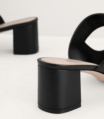 Buckled Leather Mules