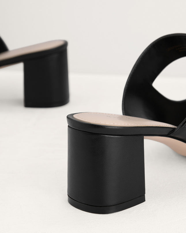 Buckled Leather Mules