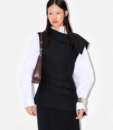 Leather Hobo Bag - Wine