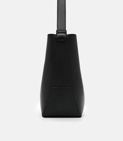 Leather Hobo Bag - Black