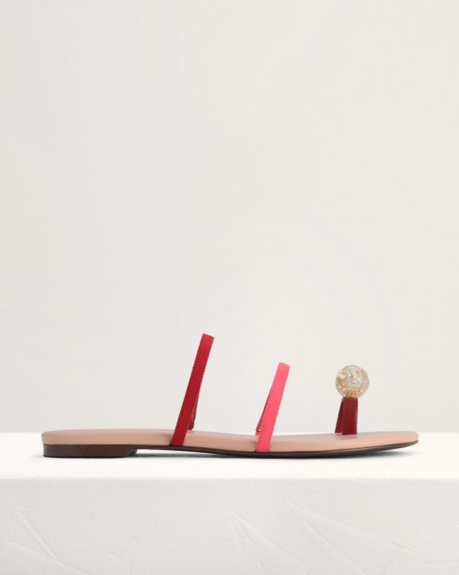 Embellished Toe-Ring Strappy Sandals