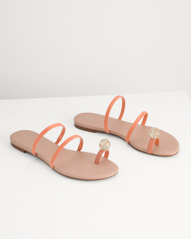 Embellished Toe-Ring Strappy Sandals