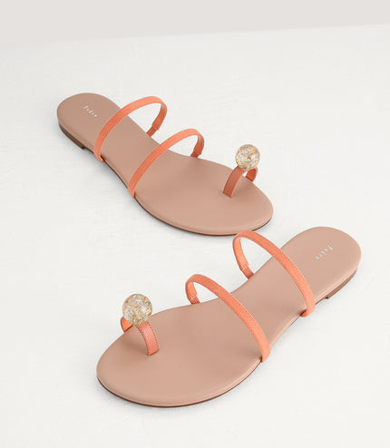 Embellished Toe-Ring Strappy Sandals