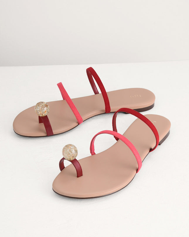 Embellished Toe-Ring Strappy Sandals