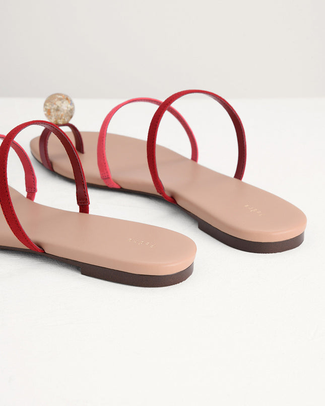Embellished Toe-Ring Strappy Sandals
