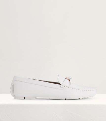 Suede Moccasins with Gold Embellishment