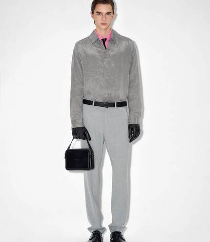 Saffiano Leather Reversible Tang Belt - Black