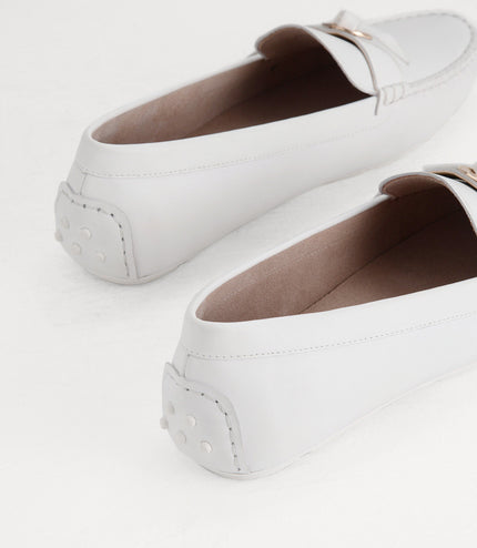 Suede Moccasins with Gold Embellishment