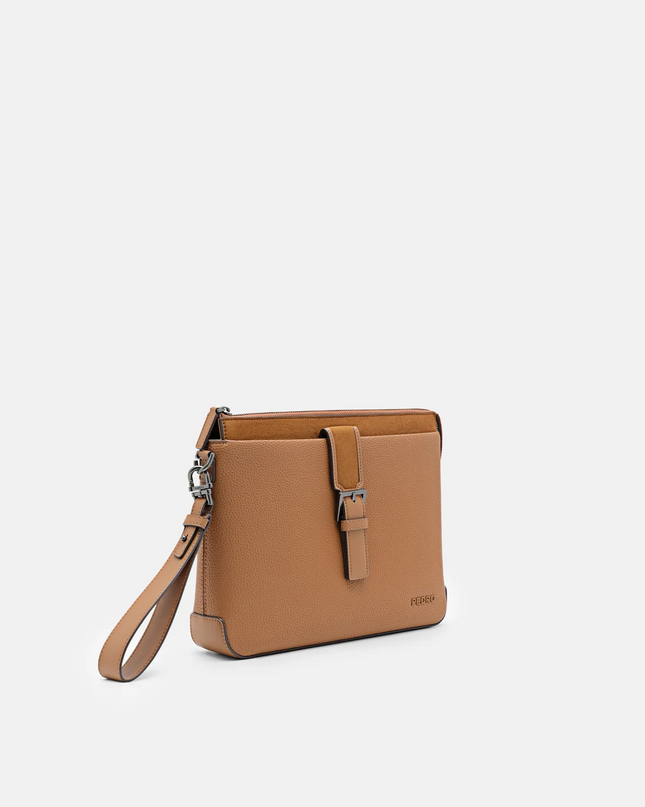 Tyson Clutch Bag - Cognac