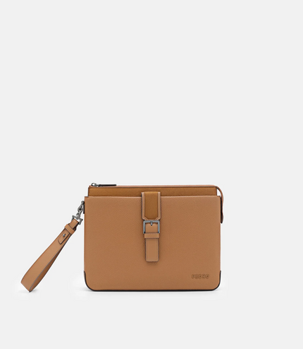 Tyson Clutch Bag - Cognac
