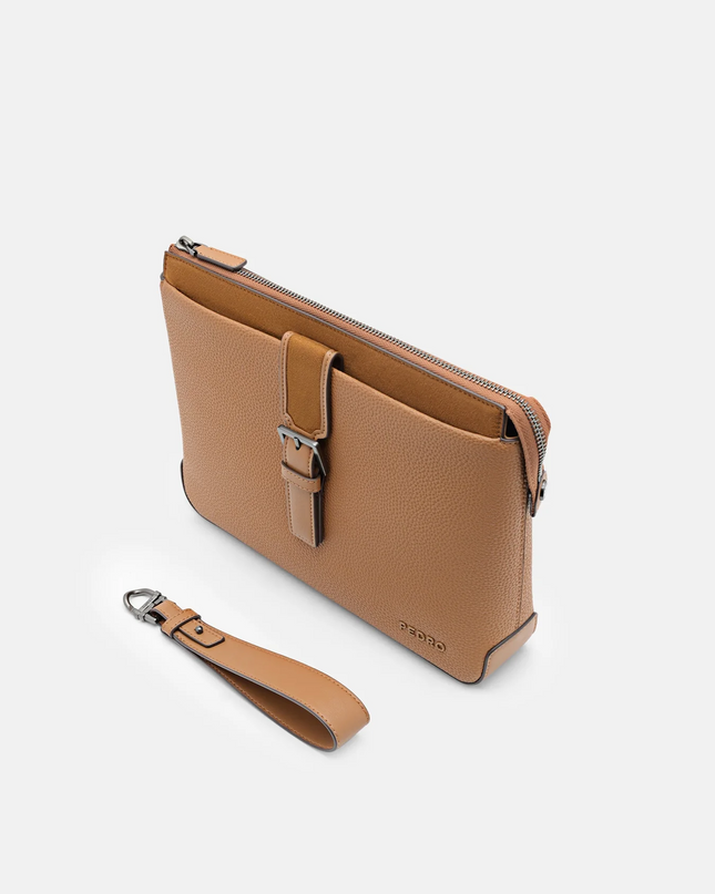 Tyson Clutch Bag - Cognac