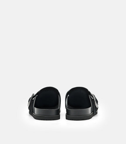 Helix Suede Mules - Black