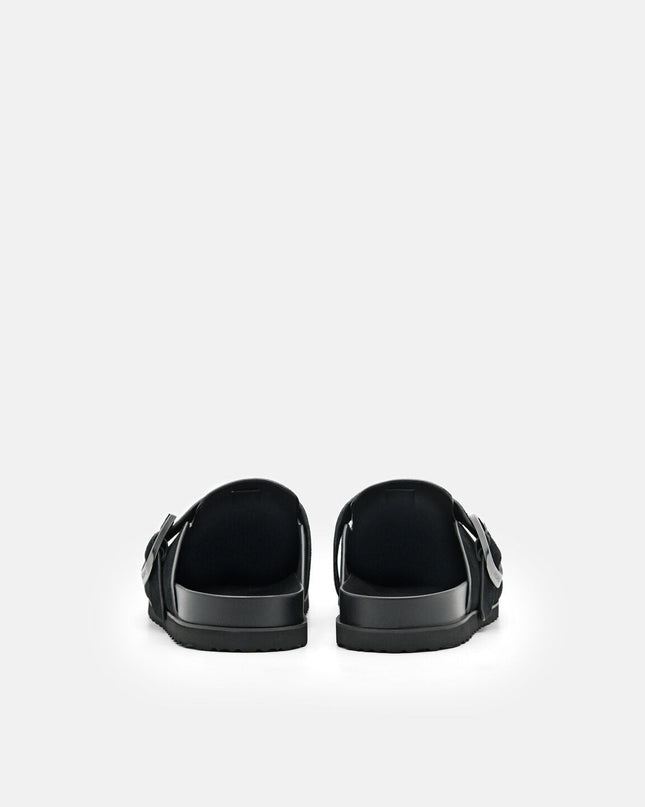 Helix Suede Mules - Black