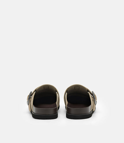 Helix Suede Mules - Dark Taupe