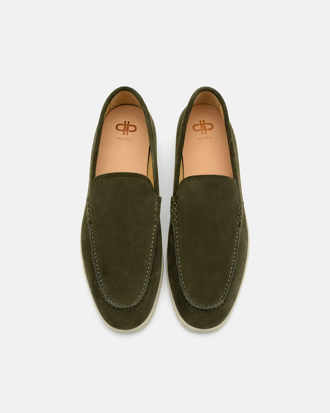 Roam Leather Loafers - Military Green