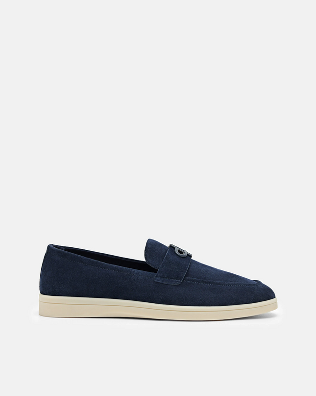 PEDRO Icon Suede Loafers - Navy