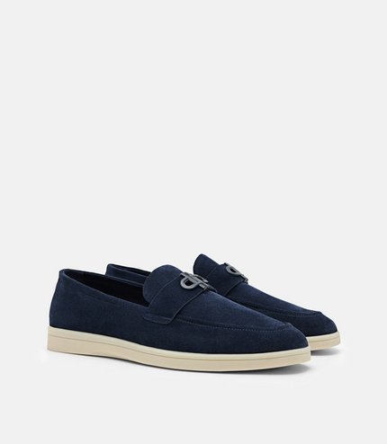 PEDRO Icon Suede Loafers - Navy