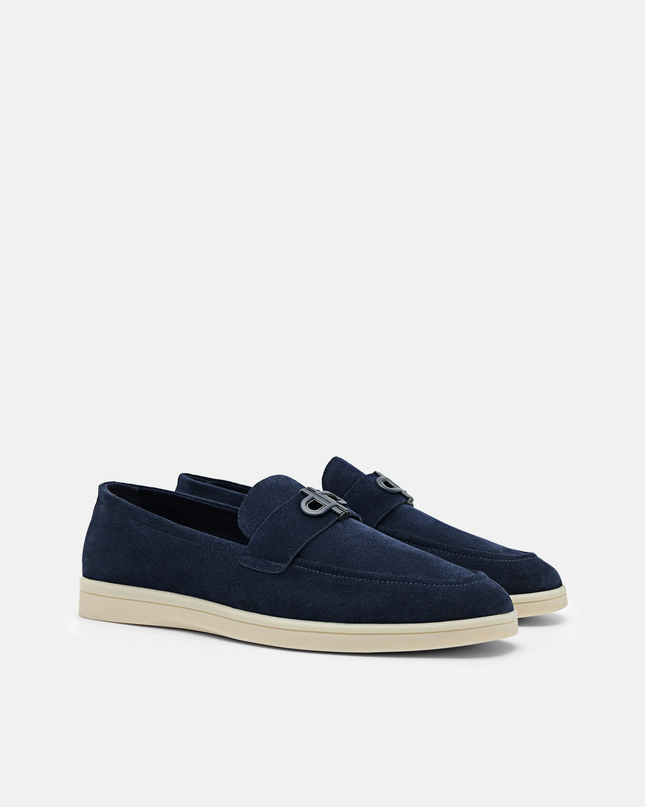 PEDRO Icon Suede Loafers - Navy