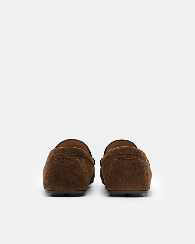 Leather Tassel Driving Shoes - Brown