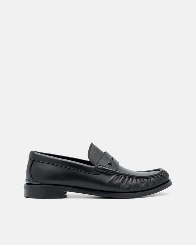 Leather Loafers-Black