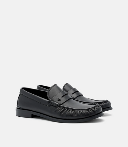 Leather Loafers-Black