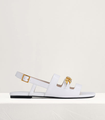 Gold Embellished Slingback Sandals