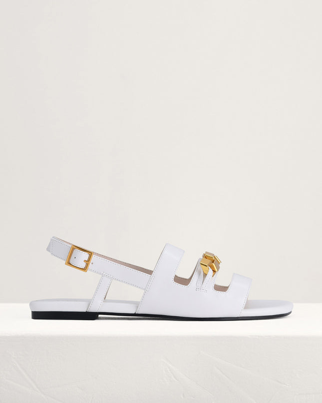 Gold Embellished Slingback Sandals