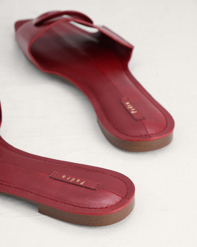 Ring Buckle Paneled Sandals