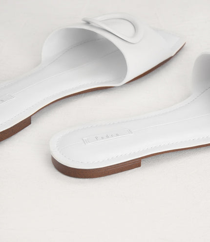 Ring Buckle Paneled Sandals