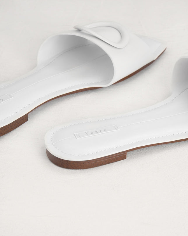 Ring Buckle Paneled Sandals